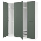 IKEA /GRIMO gardırop beyaz-gri-yeşil - 59579273