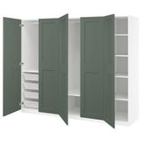 IKEA /GRIMO gardırop beyaz-gri-yeşil - 69579277