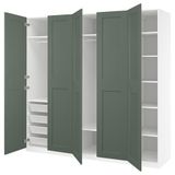 IKEA /GRIMO gardırop beyaz-gri-yeşil - 69579282