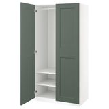 IKEA /GRIMO gardırop beyaz-gri-yeşil - 79579229