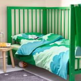 IKEA GRÖNFINK bebek nevresim takımı yeşil-turkuaz - 80572364