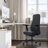IKEA GRÖNFJALL çalışma sandalyesi letafors gri-siyah - 00503440