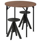 IKEA GRÖTAN/RUDSTORP mutfak masası takımı çam kahverengi vernikli-siyah - 99627309