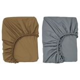 IKEA GULDVAVARE lastikli bebek çarşafı sarı-mavi - 10573649
