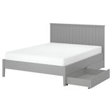 IKEA GULLABERG/LINDBADEN çift kişilik karyola gri - 89614816