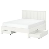 IKEA GULLABERG/LURÖY çift kişilik karyola beyaz - 39614753