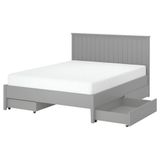 IKEA GULLABERG/LURÖY çift kişilik karyola gri - 99614849
