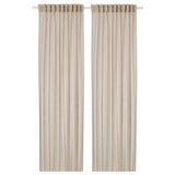 IKEA HALLEBRACKA tül perde/2 kanat açık bej - 00556848
