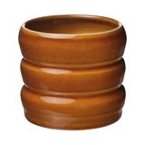 IKEA Hasselbukett Seramik Saksı , Kahverengi-Sarı, 12 Cm, Iç-Dış Mekan