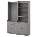 IKEA Hauga 29388637 Gri Dolap