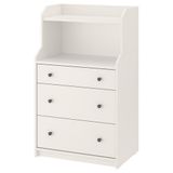 IKEA HAUGA 3 çekmeceli şifonyer beyaz - 50581529