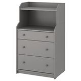 IKEA HAUGA 3 çekmeceli şifonyer gri - 30581525