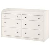IKEA HAUGA 6 çekmeceli şifonyer beyaz - 00581536