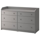 IKEA HAUGA 6 çekmeceli şifonyer gri - 70581533