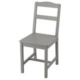 IKEA HAUGA ahşap sandalye gri - 30576717