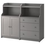 IKEA HAUGA dolap kombinasyonu gri - 09612067