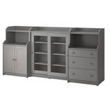 IKEA HAUGA dolap kombinasyonu gri - 19612076