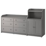 IKEA HAUGA dolap kombinasyonu gri - 39575577