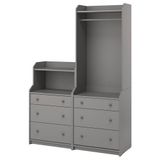 IKEA HAUGA dolap kombinasyonu gri - 49611443