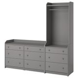 IKEA HAUGA dolap kombinasyonu gri - 59611447