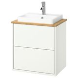 IKEA HAVBACK/ALSKEN/ORRSJÖN lavabo dolabı kombinasyonu beyaz-bambu - 69521352