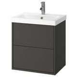 IKEA HAVBACK/ORRSJÖN lavabo dolabı kombinasyonu koyu gri - 29514018