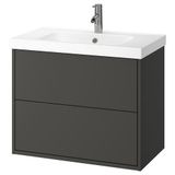 IKEA HAVBACK/ORRSJÖN lavabo dolabı kombinasyonu koyu gri - 69513979