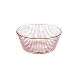 Ikea Havsgadda Cam Kase Şerit Deseni-Pembe 12 cm