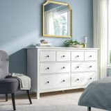 IKEA HEMNES 8 çekmeceli şifonyer beyaz vernik - 10239280