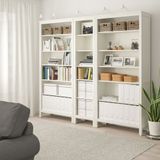 IKEA HEMNES kitaplık beyaz vernik - 79231154