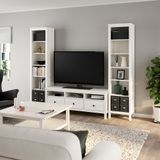 IKEA HEMNES tv ünitesi beyaz vernik - 89299539