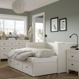 IKEA HEMNES yatak odası seti beyaz vernik - 29483427