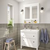 IKEA HEMNES/ORRSJÖN lavabo dolabı kombinasyonu beyaz - 69546791