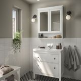 IKEA HEMNES/RUTSJÖN lavabo dolabı kombinasyonu beyaz - 29537642