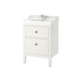 Ikea Hemnes/Rutsjön, Lavabo Dolabı Kombinasyonu, Beyaz, 62X49X95 Cm