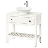 IKEA HEMNES/VASTERSJÖN lavabo dolabı kombinasyonu beyaz - 89568471