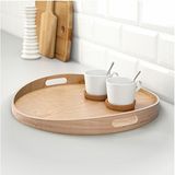 IKEA Huş Ağacı Tepsi 44 cm Yuvarlak Servis Sunum Tepsisi
