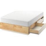 IKEA Huş Modern Çift Kişilik Karyola 160X200 cm - Ahşap - 160 x 200 cm