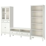 IKEA IDANAS tv ünitesi beyaz-cam - 19437332