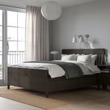 IKEA IDANAS/LINDBADEN çift kişilik karyola koyu kahve - 39494939