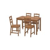 IKEA İKEA JOKKMOKK mutfak masası takımı, antika vernik, 4 sandalyeli, İKEA yemek masası