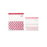 IKEA Istad Kilitlenebilir Buzdolabı Poşeti, 50parça 25x24cm 25 Adettir.21x19cm 25adet Pembe/kırmızı