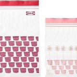 IKEA Istad Kilitlenebilir Buzdolabı Poşeti, Kırmızı-Pembe, 2,5 Lt X 1,2 Lt, 50 Adet