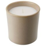 IKEA JAMLIK seramik kapta kokulu mum açık bej - 40502194