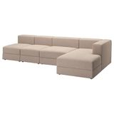 IKEA JATTEBO 3,5 kişilik kanepe ve uzanma koltuğu samsala gri-bej - 79469481