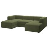 IKEA JATTEBO 3,5 kişilik U kanepe samsala koyu sarı-yeşil - 29469493