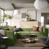 IKEA JATTEBO 6'lı köşe kanepe samsala koyu sarı-yeşil - 29485247