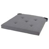 Ikea Justına 35/42X40 Cm Sandalye Minderi Gri Cırt Cırtlı