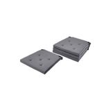 IKEA Justina 4 Adet Sandalye Minderi, Gri, 42/35x40x4 Cm