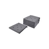 IKEA Justina 6 Adet Sandalye Minderi, Gri, 42/35x40x4 Cm